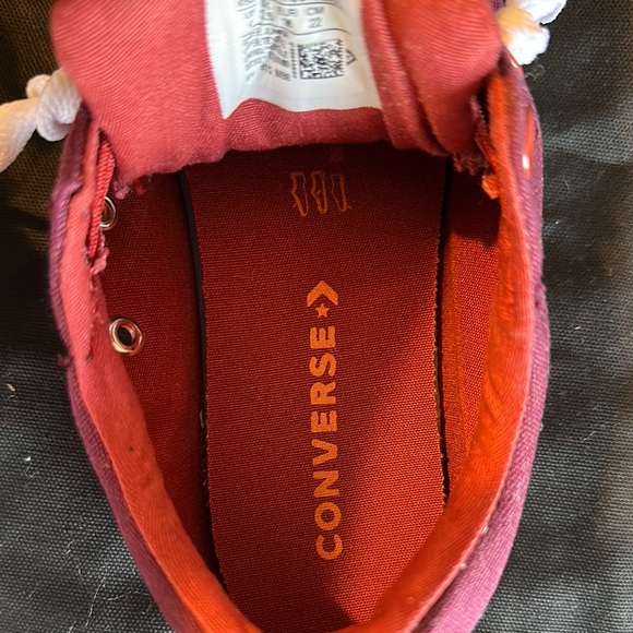 Converse Red and Purple Chuck Taylor Sneakers Classic Design 4 - Picture 8 of 9